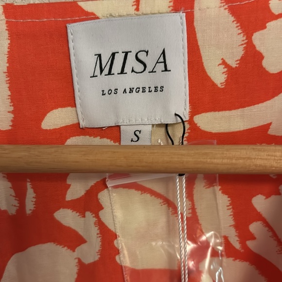 Misa Los Angeles Orange and White Maxi Dress - Picture 7 of 8